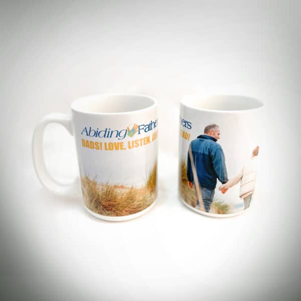 Two Abiding Fathers coffee mugs.