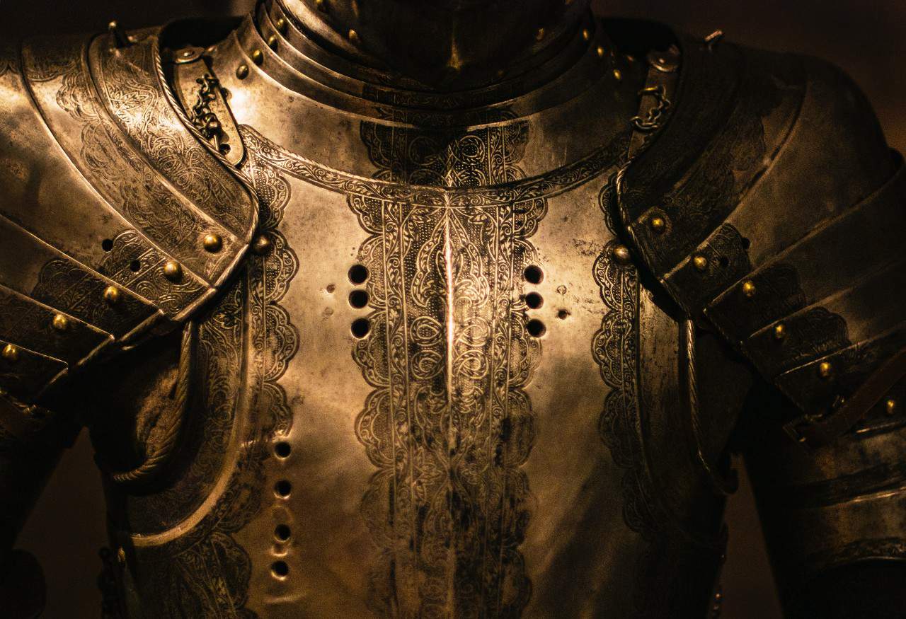 A suit of armor.