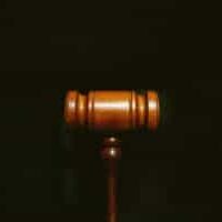 A wooden judges gavel.